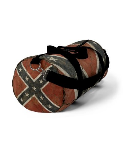 rustic Confederate Flag all over print duffel bag